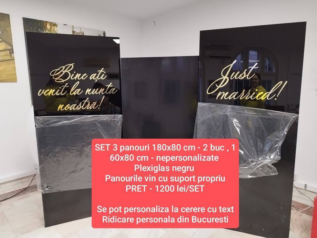 Set panouri plexiglas negru