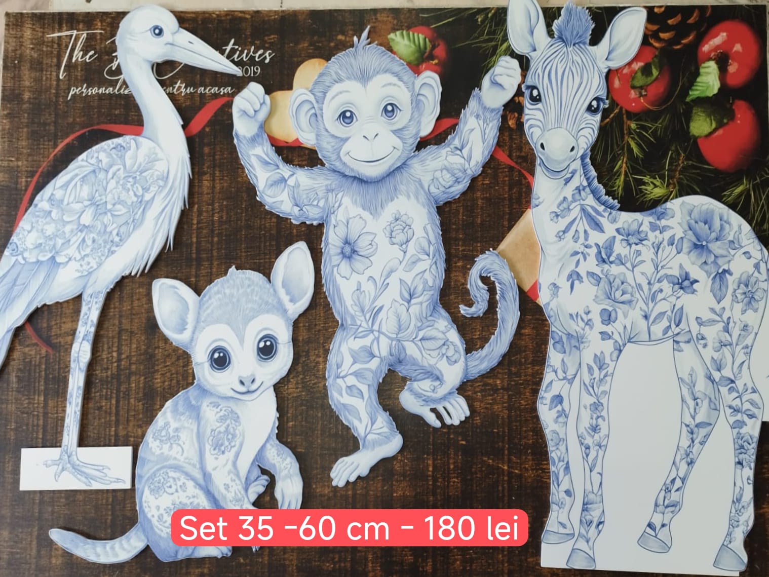 Accesorii de agatat - Animale blue Safari