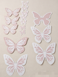 Accesorii de agatat - Fluturi alb-roz